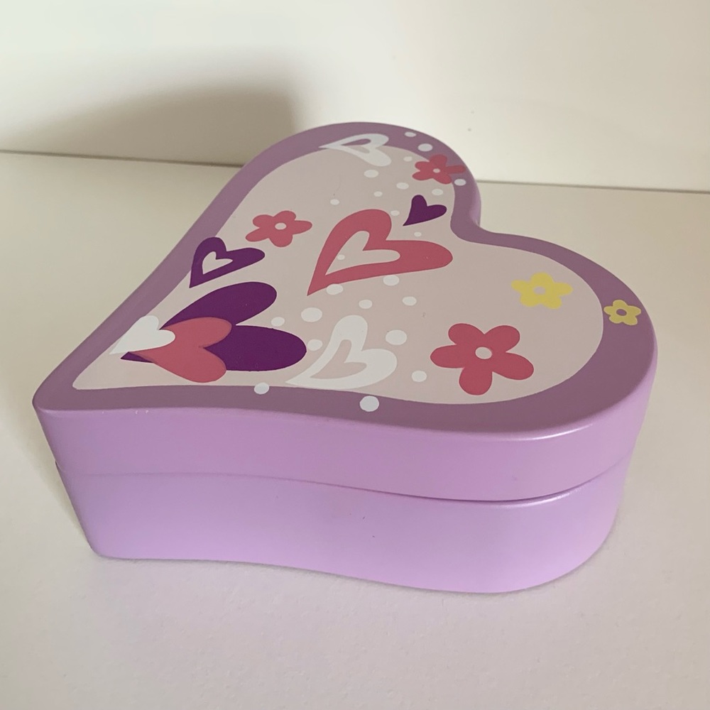 Y2k wood heart jewelry box